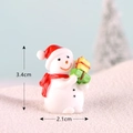 Miniature snowman figurine with red hat and gifts for Christmas DIY micro landscape - Royal Blue Knit Style 7 Snowman