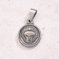 Pendentif Tête De Lion Rond (couleur Acier) | 1 Pièce/paquet / 185 X 15 Mm (ouverture : 7 X 3 Mm)