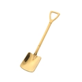 Polished golden stainless steel spoon in creative shovel shape with mirror finish - Gold Flat Shovel