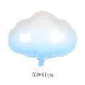 Blue and white gradient cloud-shaped foil balloon for birthday party, 53x41cm size - Gradient White Cloud