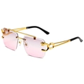 Gold Frame Grey Pink Lens