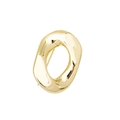 Broche geométrico irregular minimalista en metal dorado pulido para trajes con estilo - 4.2cmx3cm / Dorado - Pequeño