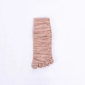 Pink and brown mélange knit five-finger yoga socks with a textured cotton finish - Light Pink Melange