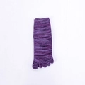 Lila gestrickte Fünf-Zehen-Yogasocken für Damen mit Vintage-Melange-Garn-Textur - Gemischtes Lila