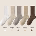 Blanc+Beige+Gris Beige+Kaki+Camel / Taille Unique Pour Femme 35-40 (antibactérien Et Désodorisant)