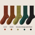 Caramel+Mocha+Vert Avocat+Vert Rétro+Noir / Taille Unique Pour Femme 35-40 [antibactérien Et Désodorisant]