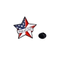 Spilla a stella con bandiera americana, nastro 4 luglio e chiusura a farfalla nera - Stile Stella Pentagramma (C2530-4)