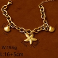 Pulsera De Concha De Estrella De Mar Qye19 Dorada