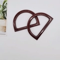 Deep brown resin D-shaped handles for DIY knitted handbags featuring a high-gloss finish - Brown