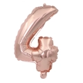 Rose gold number 4 foil balloon with metallic finish for birthday party decoration - Number 4 / 16" / Rose Gold