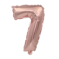 Rose gold number 7 foil balloon for birthday party decoration with metallic finish - Number 7 / 16" / Rose Gold
