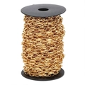 Rotolo di catena a maglie quadrate in acciaio dorato 8mm per creazione gioielli fai-da-te - Colore Oro - Larghezza 8mm * 1m