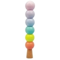 Colorful stackable soccer ice cream toy with multi-layer color blocks and waffle cone base - Bulk Packaging / Football Highlighter