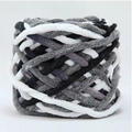 Gomitolo di lana ciniglia spessa in colori misti nero, bianco e grigio per DIY - Nero Grigio Bianco