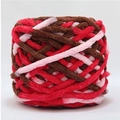 Gomitolo di lana spessa ciniglia multicolore rosso marrone e rosa per maglia DIY - Rosa Rosso Caffè