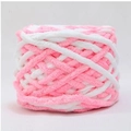 Gomitolo di lana spessa rosa e bianca per lavori a maglia fai-da-te e sciarpe fatte a mano - Rosa Bianco Floreale
