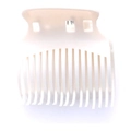 White professional salon hair clip with comb teeth and spring tension for styling - White 12Pcs
