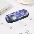 Portable Van Gogh Starry Night patterned hard shell PU leather eyeglasses case - The Starry Night