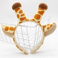 Plush giraffe headband with brown spots and ears for costume party, studio shot - Yellow Giraffe