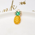 Macro shot of pineapple pendant made of yellow alloy oil drip for DIY jewelry making - 07# Pineapple