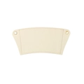 Detail of beige PU leather cup sleeve showing fine texture and neat stitching on white background - Off-white