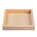 Square wooden tray frame for 3D cubes puzzles showing natural texture and smooth finish - 4-Grain Tray