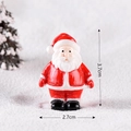 Miniature Santa Claus resin figurine in red and white colors measuring 3.7cm x 2.7cm - Santa Claus No. 7