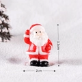 Miniature Christmas Santa Claus resin figurine standing in snow, size 3.3cm by 2cm - Santa Claus No. 8
