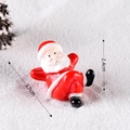 Miniature sleeping Santa Claus figurine in red suit on white snow scene, 3.7x2.4cm size - Santa Claus No. 10