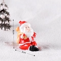 Miniature sitting Santa Claus resin figurine for DIY Christmas micro landscapes, 4cm high - Rose Red Style 11 Santa Claus