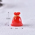 Miniature red resin money bag figurine with gold string detail for micro landscapes - Style 2 Gift Bag