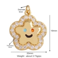 Goldener Smiley-Stern mit Zirkon