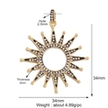 Große goldene Sonne weißer Zirkon