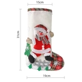 Calcetín navideño de muñeco de nieve 3D de 31cm con adornos de tela y medidas clave - Muñeco de nieve