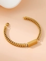 Bracelet Chaîne À Quille Avec Pendentif Cube En Acier Inoxydable 1 Pièce Or / Taille Unique