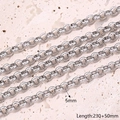Runde Perlenkette (stahlfarbe) | 5 Stränge/paket / 5 Mm (länge: 230 + 50 Mm)
