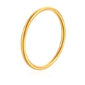 Anello circolare minimalista in acciaio al titanio dorato con finitura 18K lucida su bianco - 5.0*60MM Diametro Interno / Oro