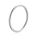 Bracciale rigido minimalista in acciaio al titanio con finitura argento lucido - 5.0*60MM Diametro Interno / Color Acciaio