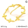 Stainless Steel Textured Cross Bracelet Br24y0716-6