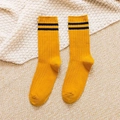 Striped Slouch Socks - Yellow / One Size
