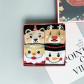 Christmas gift box featuring four pairs of cotton socks with festive cartoon patterns - One Size / Colorful Christmas Boxed Set