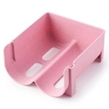 Organizzatore rosa impilabile per lattine con doppio scomparto e finitura opaca - Rosa