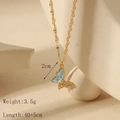 Collana Con Ciondolo A Forma Di Farfalla Blu 28