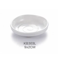 White melamine dipping sauce dish KB303L with round design and 9x2cm dimensions - 3.5 Inch Sauce Dish