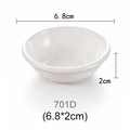 White melamine 701D round seasoning dish, 6.8cm diameter small sushi dipping bowl - 2.75 Inch Oil Dish