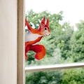 Lebensechter Eichhörnchen Fensteraufkleber aus hochwertiger statischer Haftfolie - Eichhörnchen