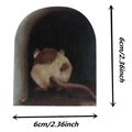 Funny hamster crawling into hole decorative PVC animal sticker for wall and glass decor - Entering Hole Back / Mouse C