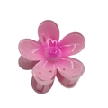 Pink gradient frangipani flower hair claw clip in high-quality glossy resin - Colorful 5-Petal Flower [Rose Red]