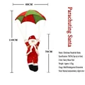 Christmas Santa Claus parachute hanging decoration with dimensions 60cm by 110cm - 70cm