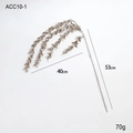 Champagne gold glitter artificial wheat spike branch for Christmas decor, 53cm size - Champagne Leaf Pick